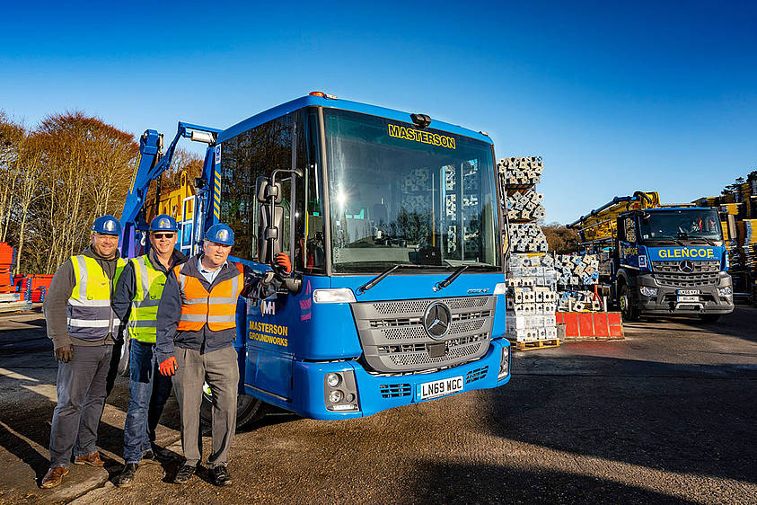 In their everyday working life the employees at Glencoe Plant Services benefit from the excellent safety technology of their new Econic 1830 L. 