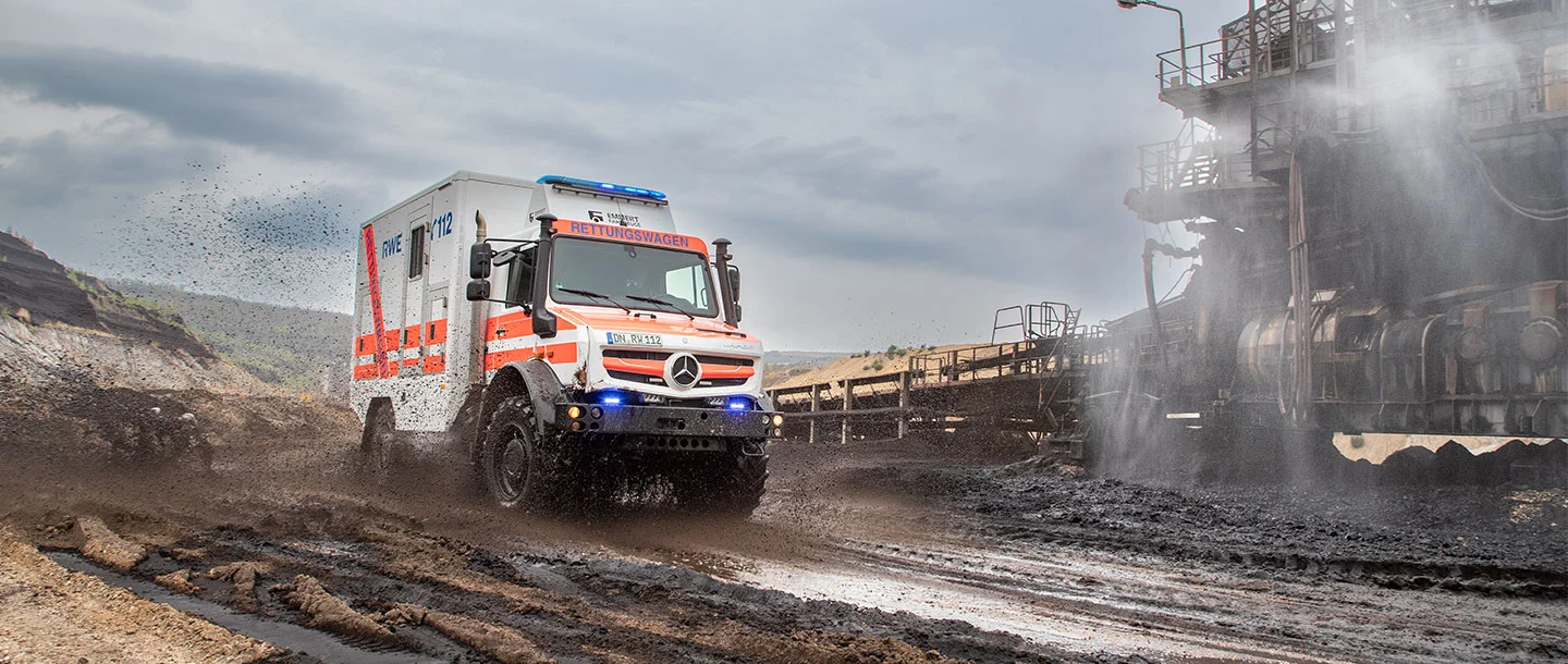 Extreme off-road Unimog for Germany's largest open-cast mine.