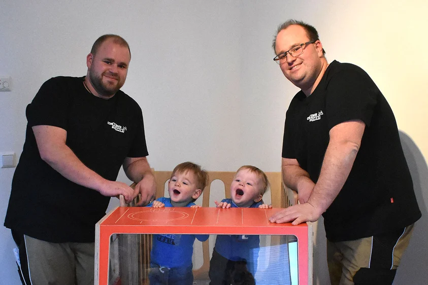 The Unimog team: Daniel, Lukas, Bennet and Jens Reichert (from left to right)