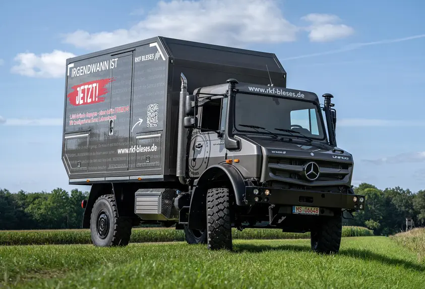 The Unimog U 4023 as an expedition truck.